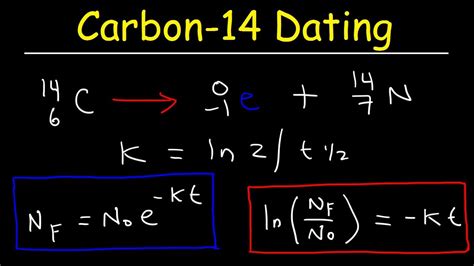 carbon dating decay equation